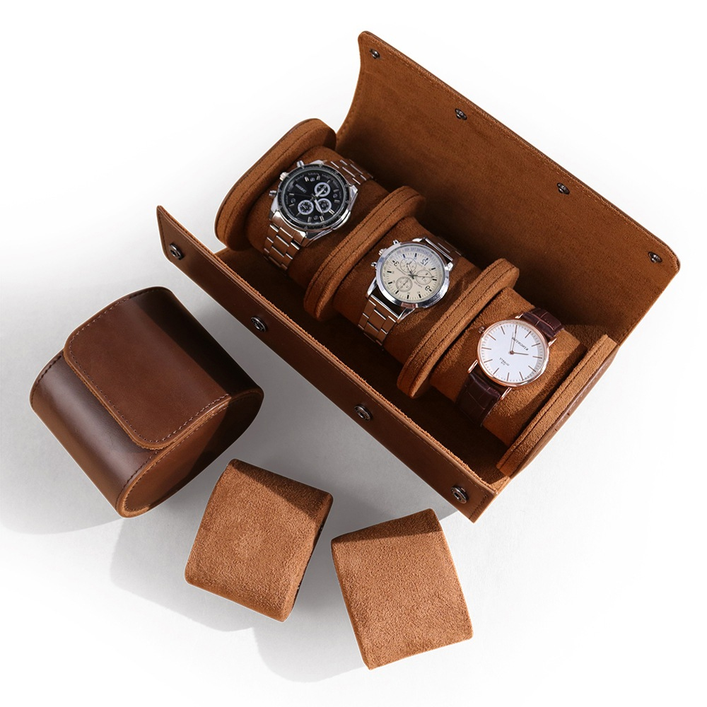 Luxury Watch Storage - Luxury Genuine Leather Watch Roll 1/2/3
