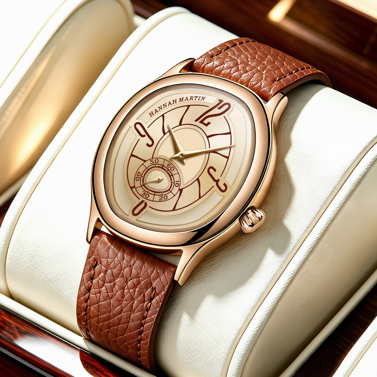 Luxury Watch Brands - HANNAH MARTIN Watch Fashion Leather 40mm