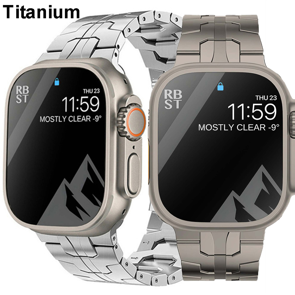 Luxury Watch Ap - Titanium Strap For Apple Watch Ultra