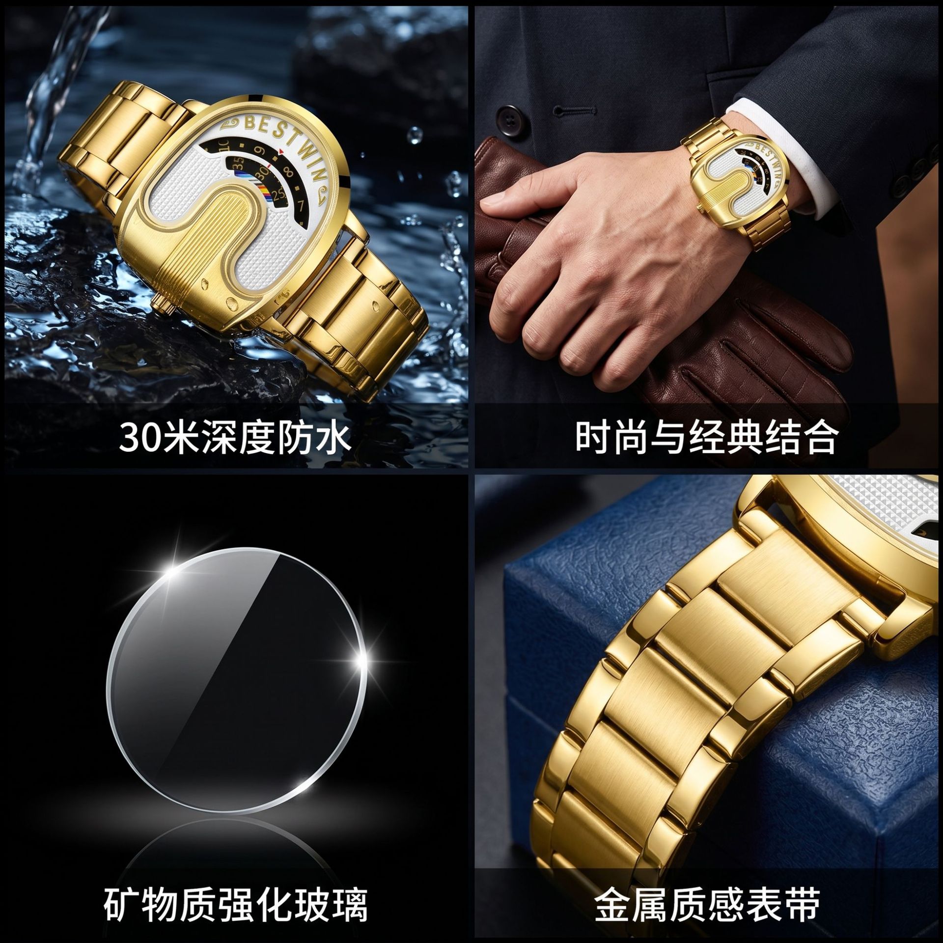 Gold Top Brand Luxury Men Watc - Luxury Watch Brands ulasan dan harga
