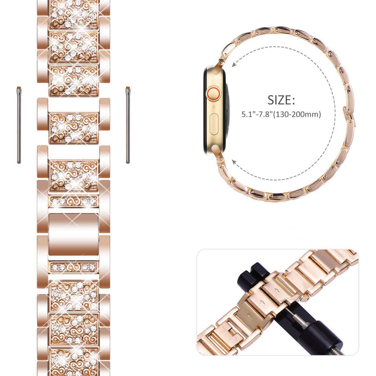 Case+Bling strap for Apple Wat - Luxury Watch Ap ulasan dan harga