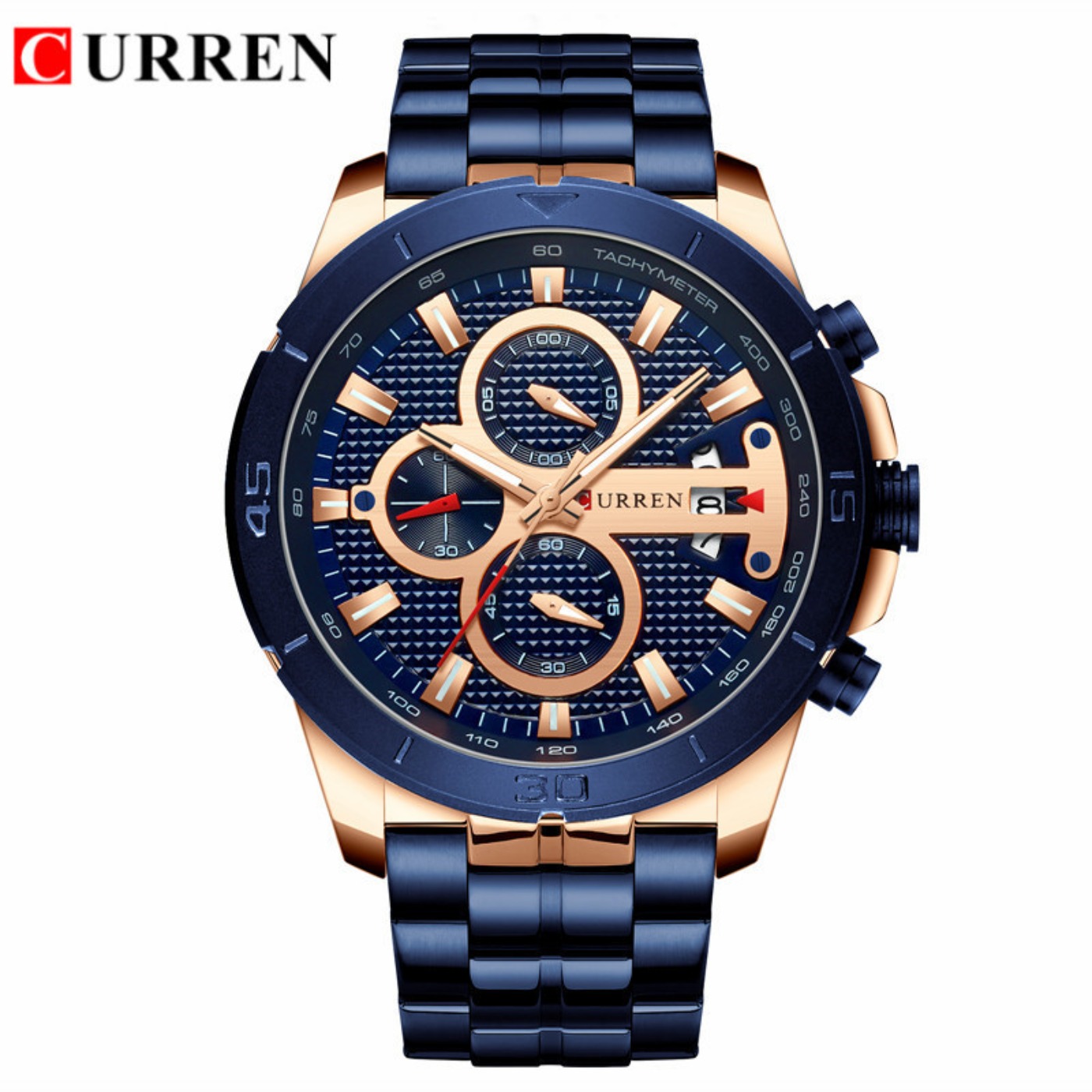 CURREN Watch Men Waterproof Ch - Luxury Watch Brands ulasan dan harga