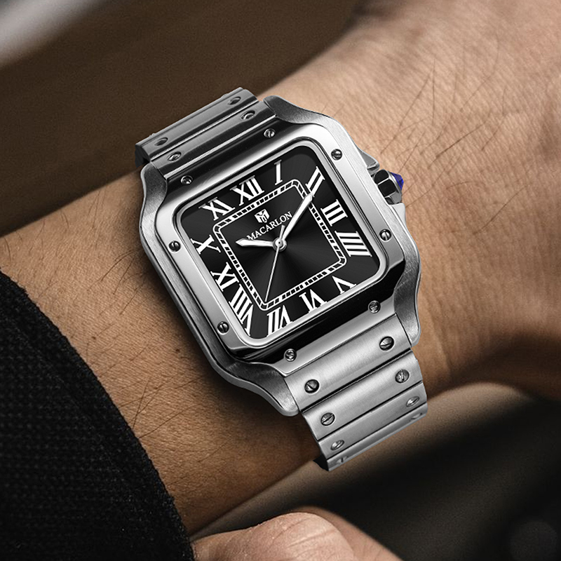 MACARLON Square Men's Automati - Luxury Watch China ulasan dan harga