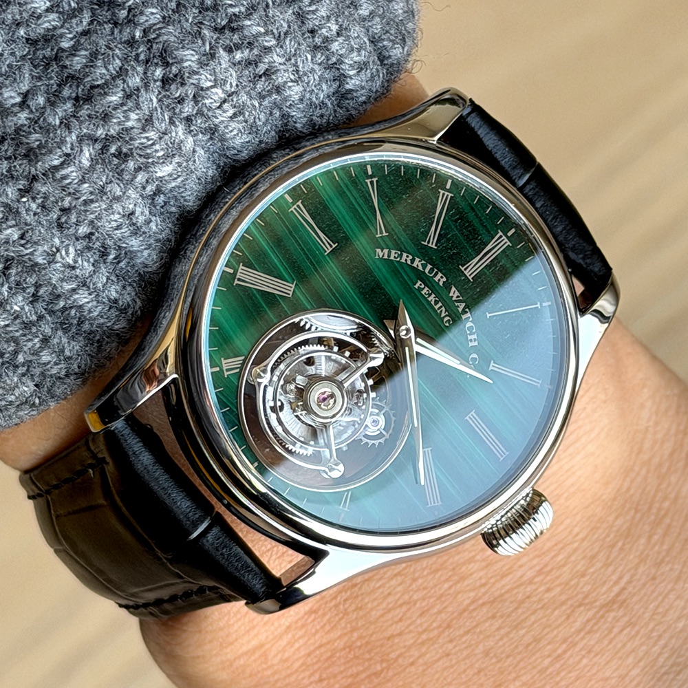 Merkur 100% Tourbillon Watch M - Guilloché Dial Watch ulasan dan harga