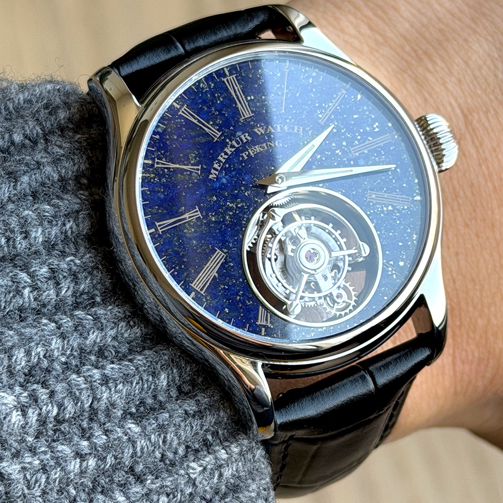 Merkur 100% Tourbillon Watch M - Guilloché Dial Watch ulasan dan harga
