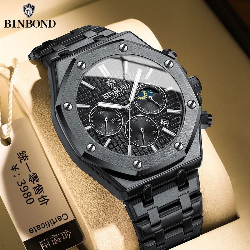 BINBOND Quality Men Watch Luxu - Luxury Watch Ap ulasan dan harga