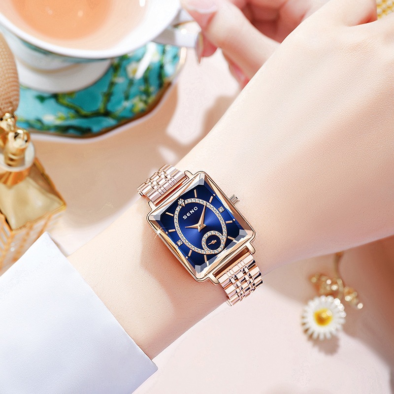 SENO Women's Luxury Square Qua - Luxury Watch In The World ulasan dan harga