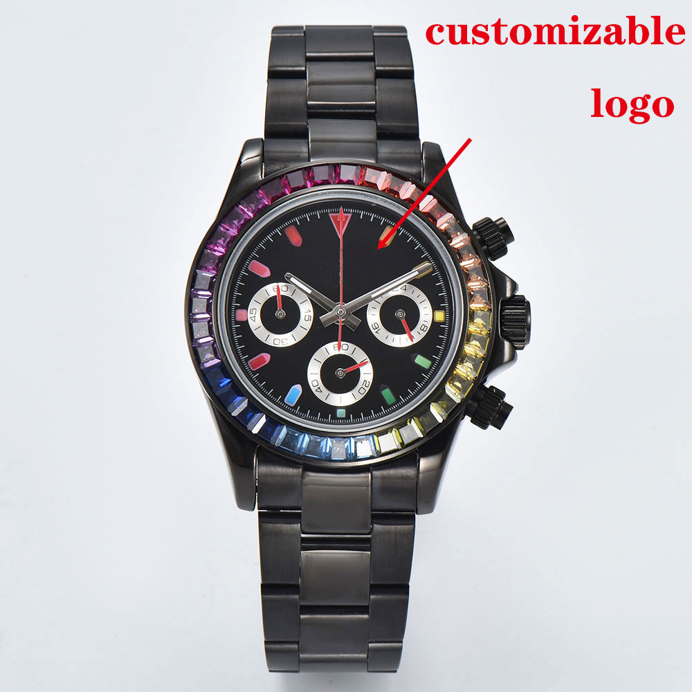 Luxurious 39mm Black Men's Wat - Luxury Watch Black ulasan dan harga