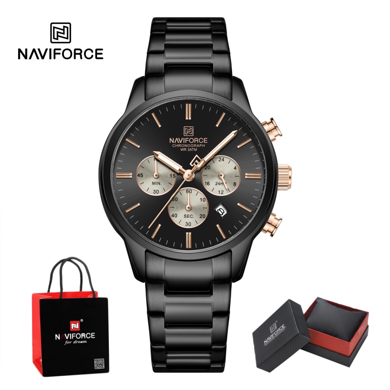 NAVIFORCE Men Quartz Chronogra - Luxury Watch Display ulasan dan harga