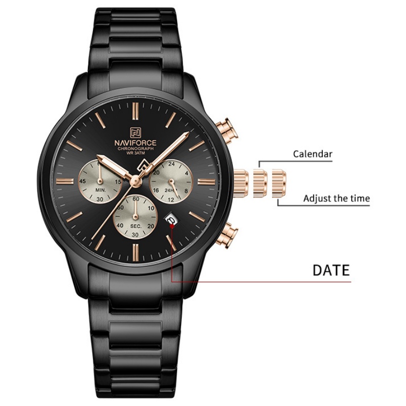 NAVIFORCE Men Quartz Chronogra - Luxury Watch Display ulasan dan harga