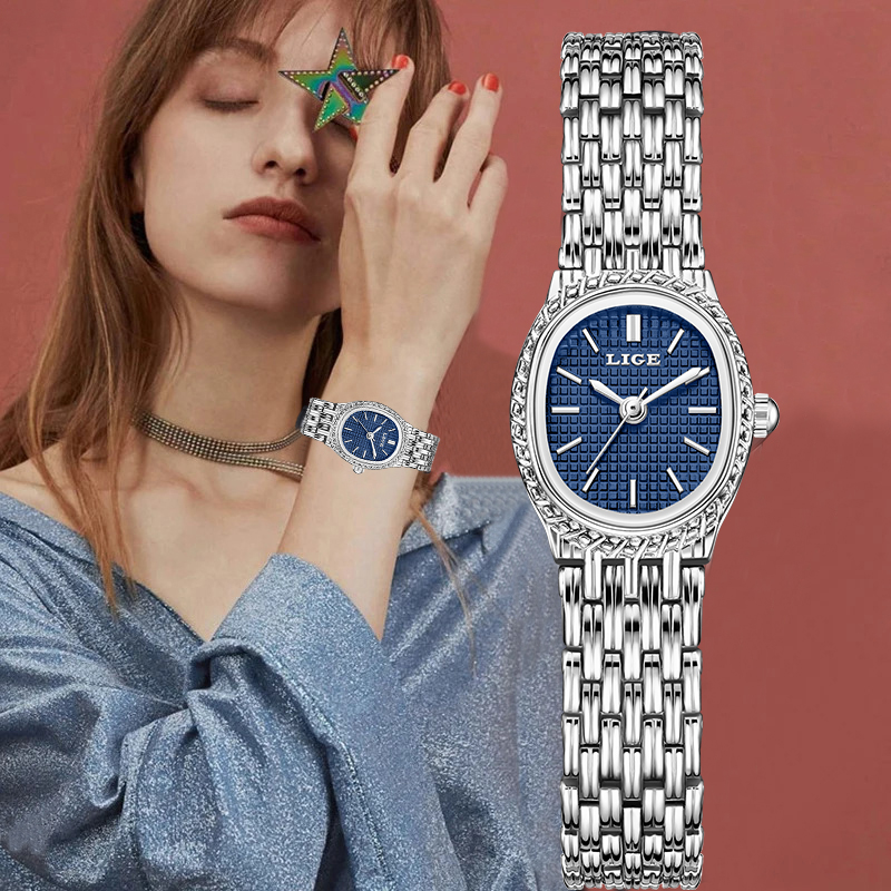LIGE Fashion Luxury Quartz Wom - Luxury Watch Lady ulasan dan harga