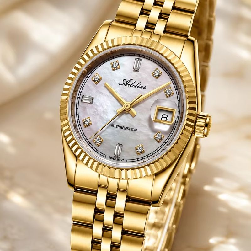 ADDIES Stainless Steel Date Di - Sapphire Crystal Display ulasan dan harga