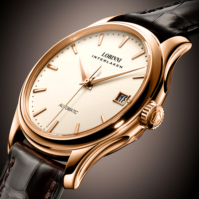 LOBINNI L12026 Men's Mechanica - Guilloché Dial Watch ulasan dan harga