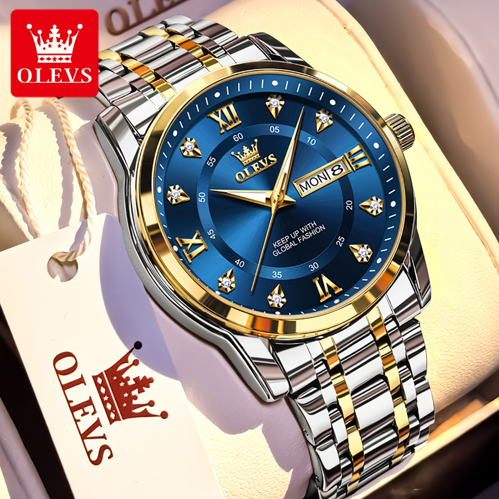 OLEVS Brand Fashion men's watc - Luxury Watch Display ulasan dan harga
