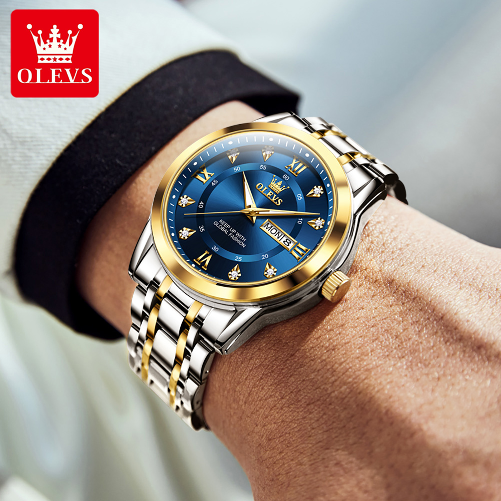 OLEVS Brand Fashion men's watc - Luxury Watch Display ulasan dan harga