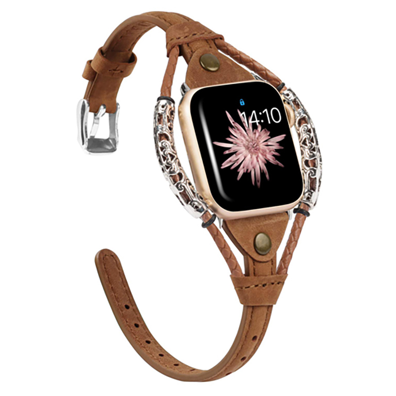 Genuine Leather Strap for Appl - Luxury Watch Ap ulasan dan harga