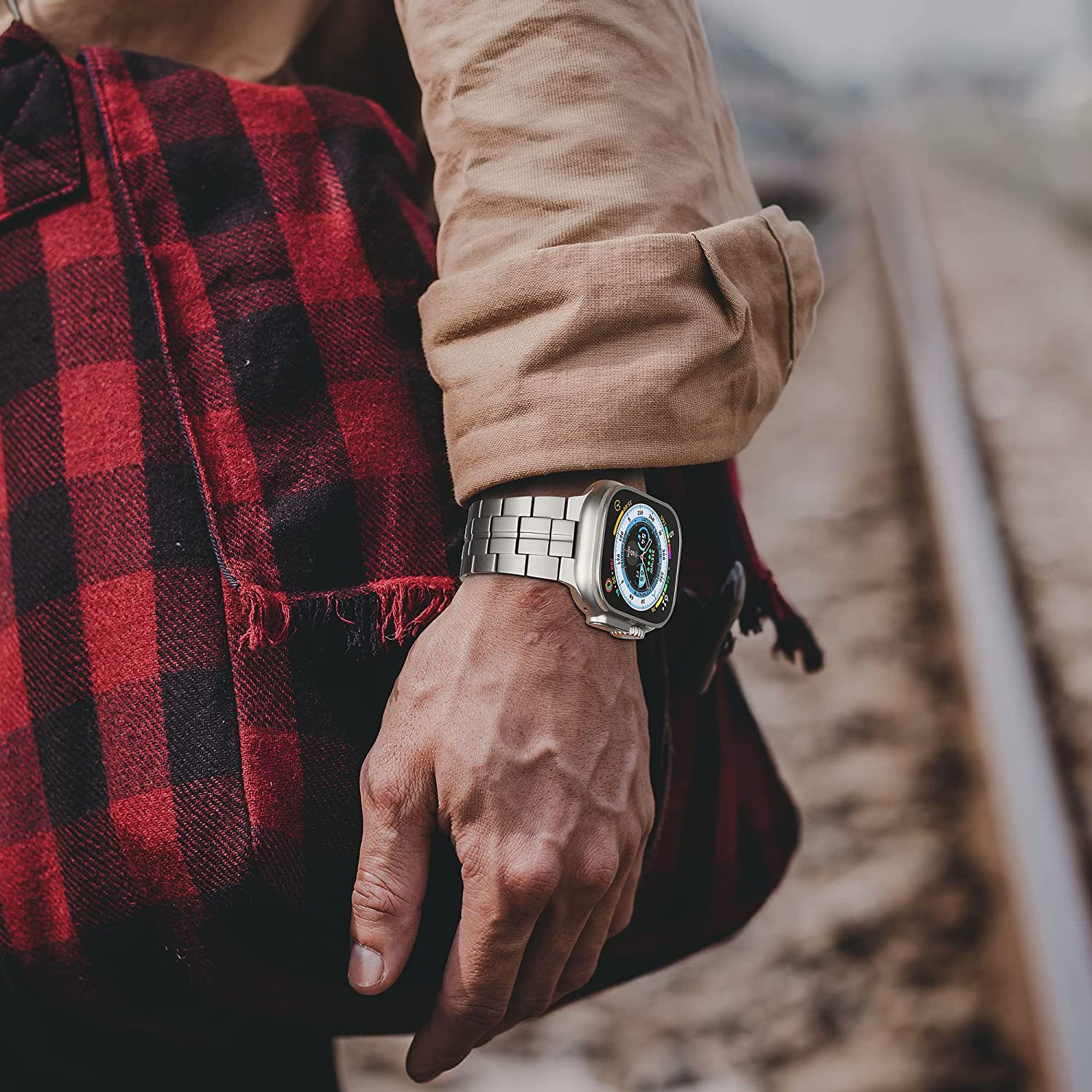 Titanium Strap For Apple Watch - Luxury Watch Ap ulasan dan harga