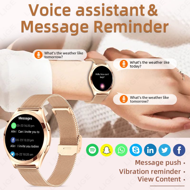 LIGE Luxury Smart Watch For Wo - Luxury Watch In The World ulasan dan harga