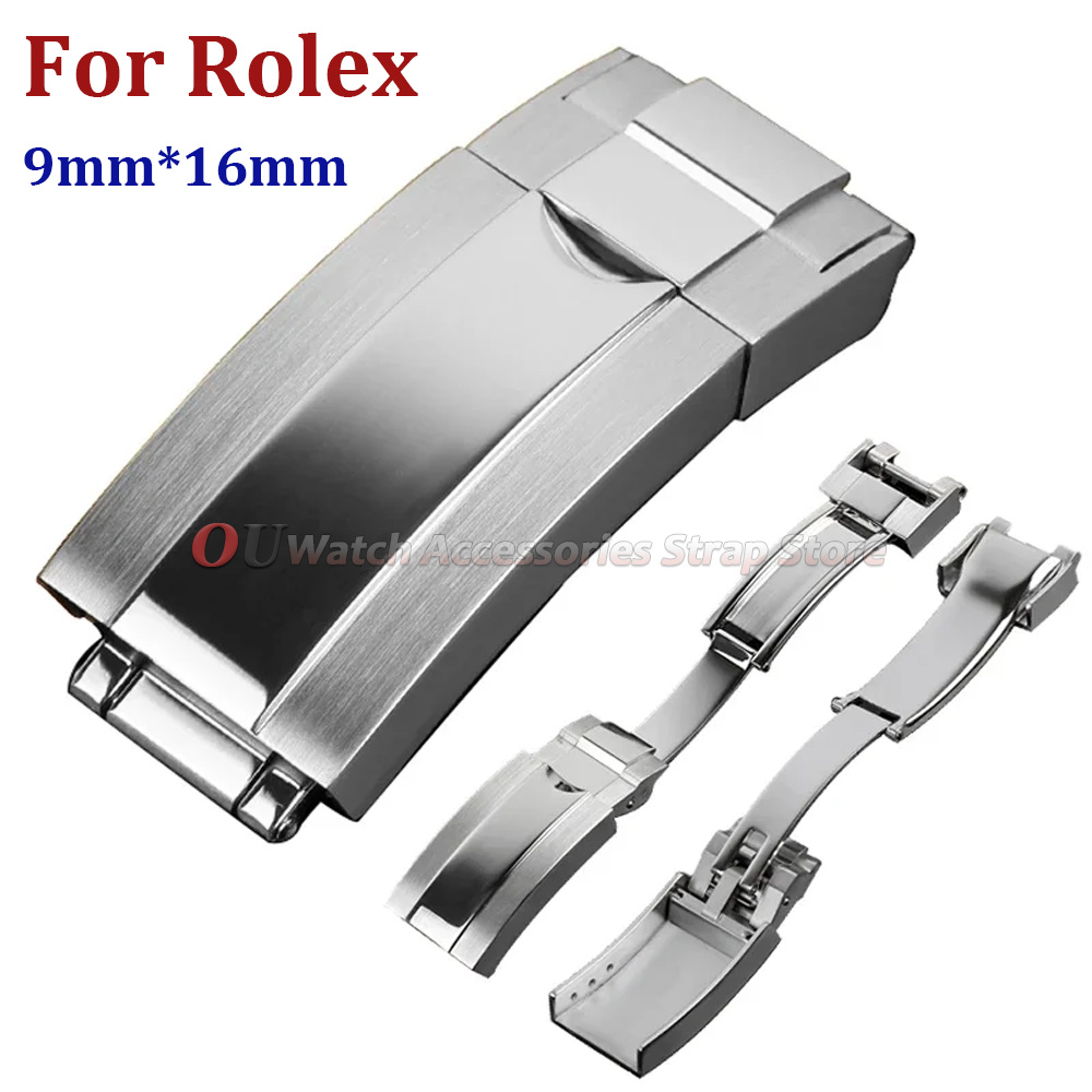 9mmx16mm Stainless Steel Deplo - Luxury Watch Black ulasan dan harga