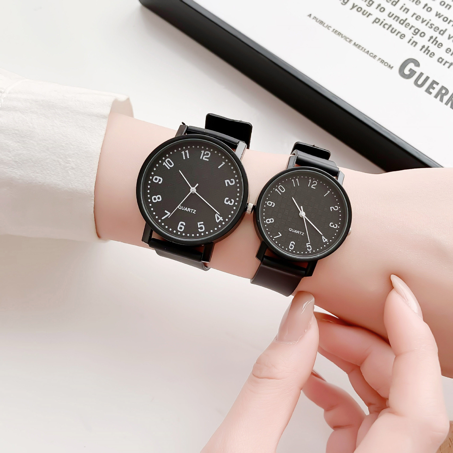 Simple Black Watch Quartz Watc - Luxury Watch Girl ulasan dan harga