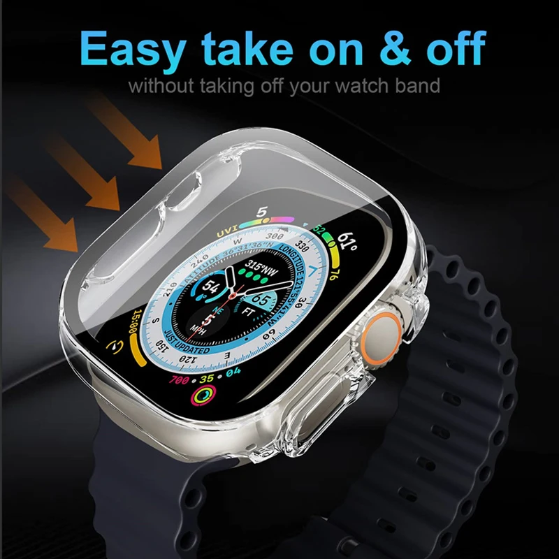 Glass+case For Apple Watch Ult - Luxury Watch Ap ulasan dan harga