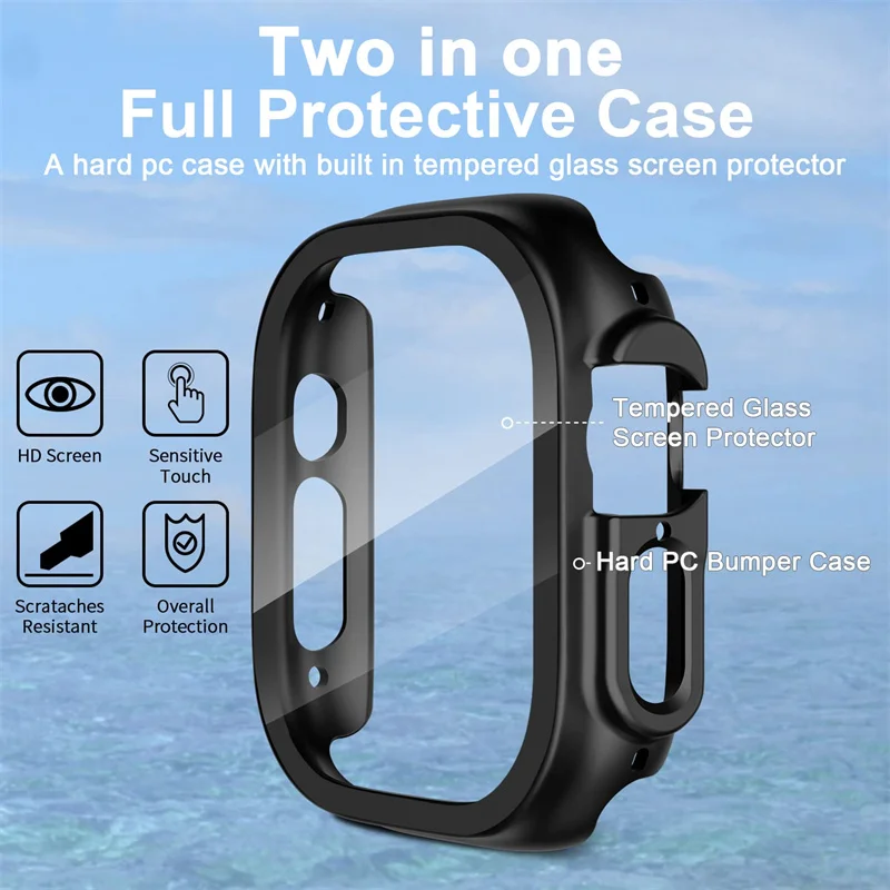 Glass+case For Apple Watch Ult - Luxury Watch Ap ulasan dan harga