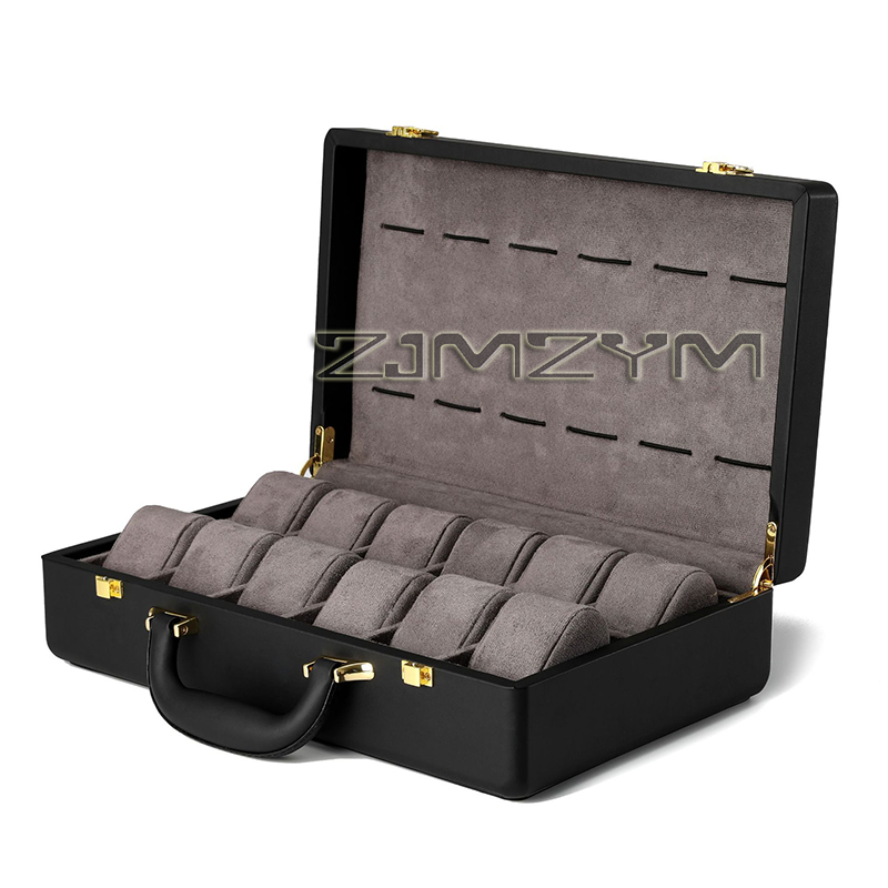 12 Slots Watch Box Mens Watche - Luxury Watch Case ulasan dan harga