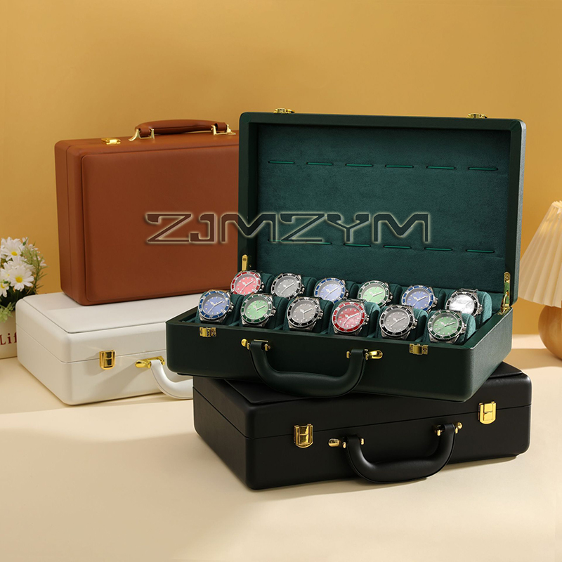 12 Slots Watch Box Mens Watche - Luxury Watch Case ulasan dan harga